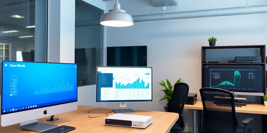 Cisco Meraki devices in a small business office setup.